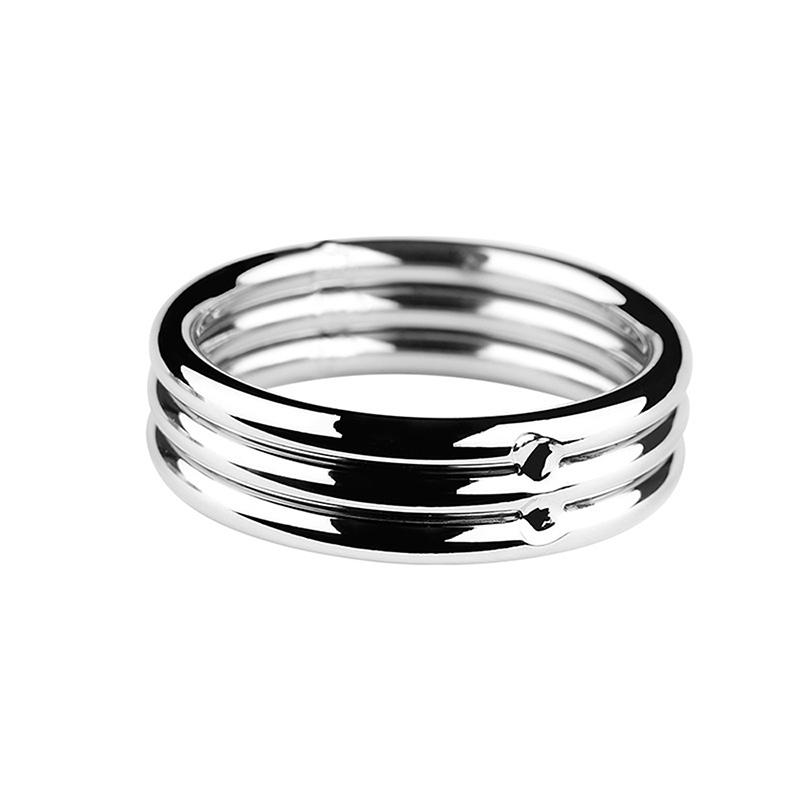 Stainless Steel Male Penis Training Ring Adult Sex Toy Sperm Locking Scrotal Restraint Ejaculation Delay for Male Sexual Health