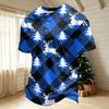 Men's Quick Dry Short Sleeve Round Neck T-Shirt with Christmas Print