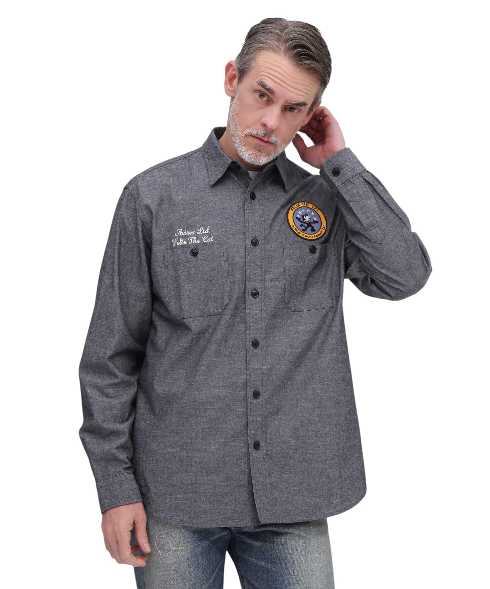 

AVIREX FELIX CHAMBRAY Размер РУБАШКА, Мужская, 2XL, 010, Черный, 783-5120008