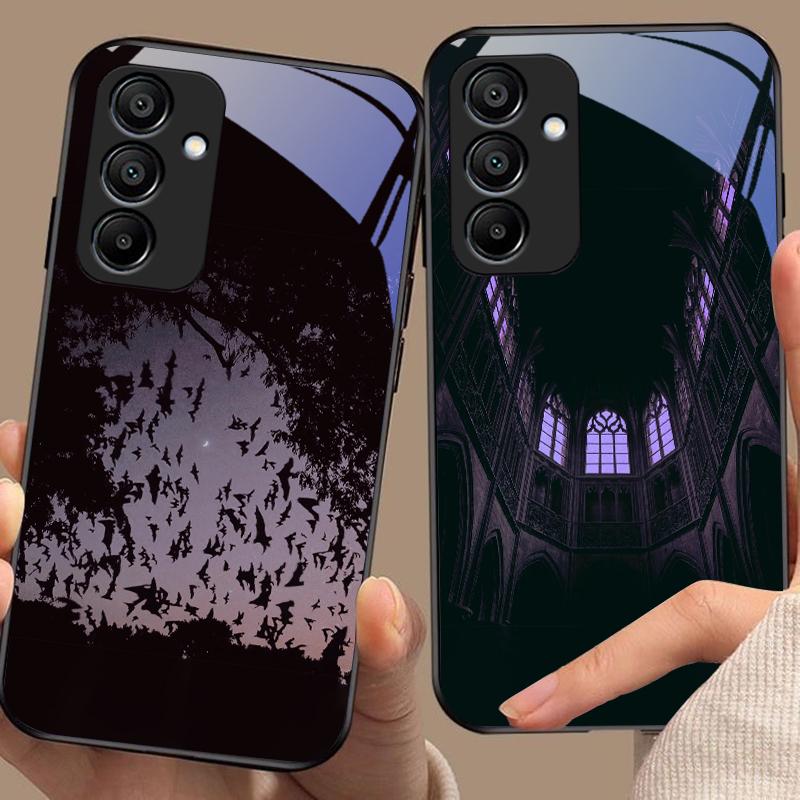 The Dark House For Samsung Galaxy A15 5G 54 4G 51 50 24 35 90 71 12 51 53 52S 80 22 34 Black Tempered Glass Phone Case