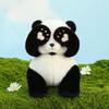 Adorable 35cm Black Panda Plush Toy Super Soft Stuffed Animal Gift For Girls