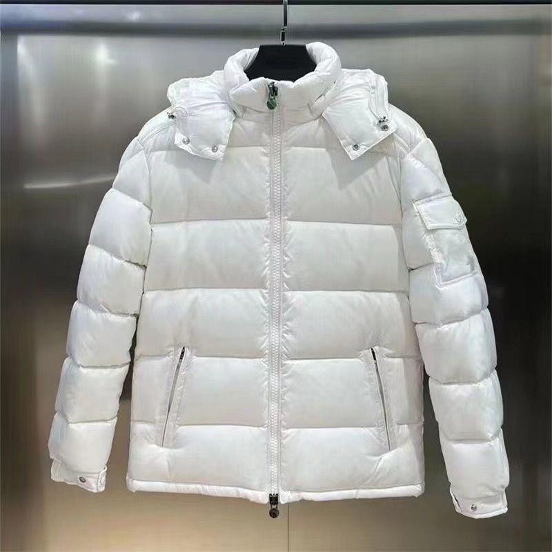 Womens Winter Down Jacket Couple Style Glossy Thick Warm Stand Collar Loose Fit Streetwear