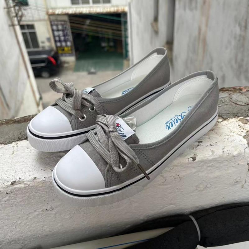 Fashion Woman Designer Shoes Women's Casual Soft Bottom White Shoes Solid Color Shallow Loafers New Canvas Shoes Women Sneakers