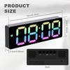 Digital Alarm Clock 3 Level Dimmable Digital Clock 2 Power Supply Alarm Clocks Desktop Clock with Temperature Display Snooze