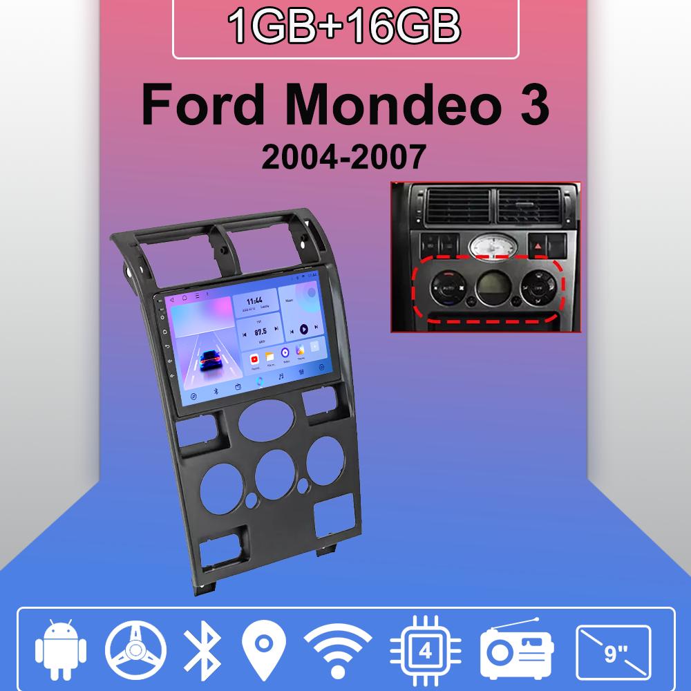 

Автомобильное радио Android Auto Carplay для Ford Mondeo 3 2004-2007, мультимедийный проигрыватель, головное устройство, стерео, GPS-навигация, BT WIFI 1+16 ГБ 1+16GB,B