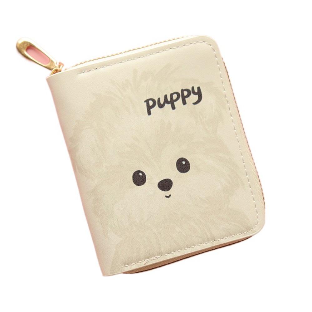 Kawaii Cute Cat Puppy Coin Purse Short Zipper Cartoon Wallet PU Leather Key Bag for Girls Gift