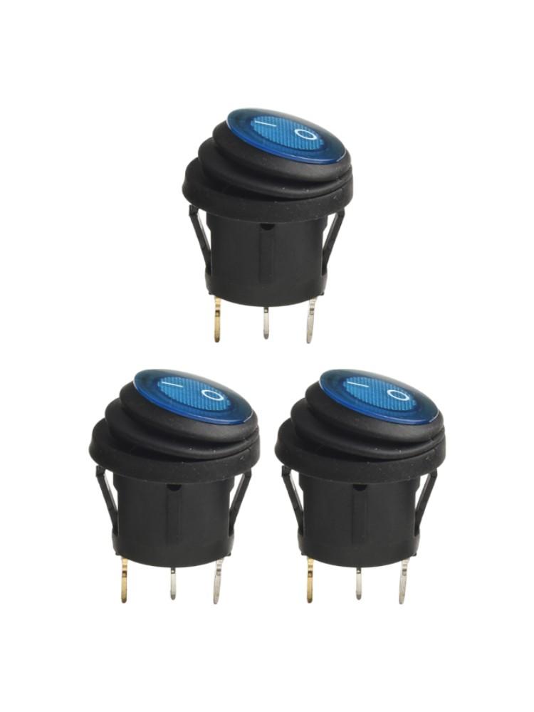 3Pcs Toggle Switch Heavy Duty 20A 12V SPST 2 Terminal ON/OFF Car Waterproof Boot ATV