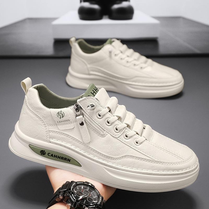 

2025 Весна Мужская Универсальная Повседневная Тренд Шнуровка Спортивная Обувь Мягкая Подошва Белая Обувь Кеды 44 зелёный