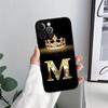 Initial E M J F K L H I Letter Phone Case for iPhone 11 15 16 Pro Max Case Coque 14 Plus 13 Pro 12 11 X XS 16 7 8 TPU Soft Cover