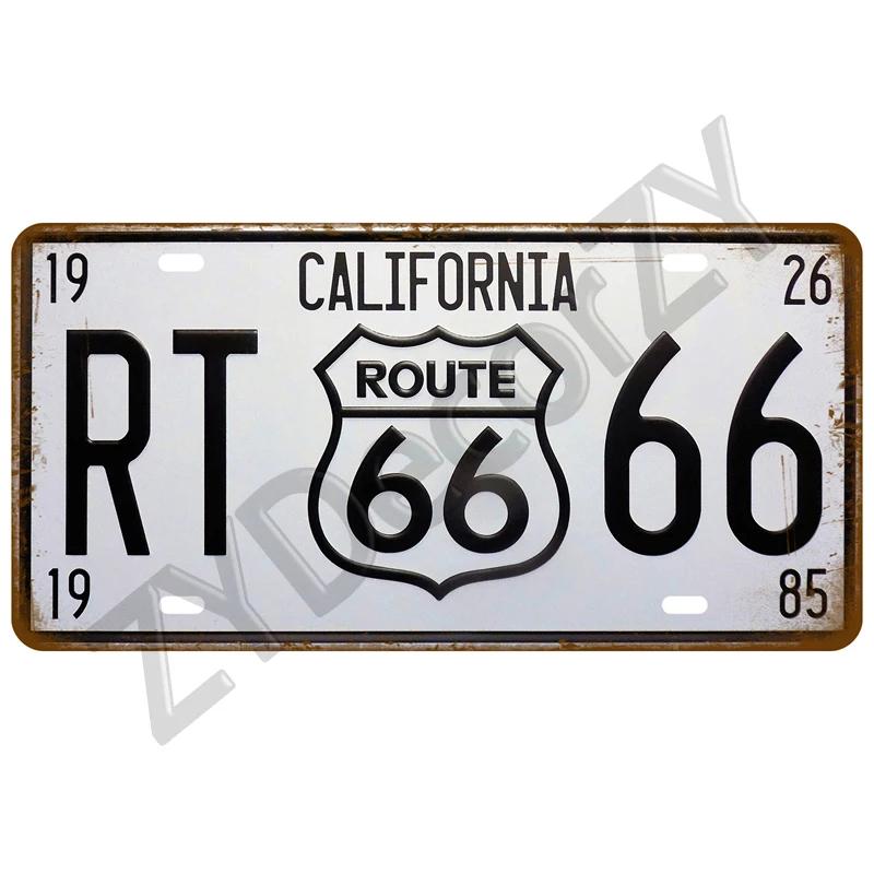 Metal Sign Art Bar Club Plaque Home Tire Shop Wall Art Decor Gas Route 66 Arts Plate Garage Tin Sign Poster Vintage Car TinPlate