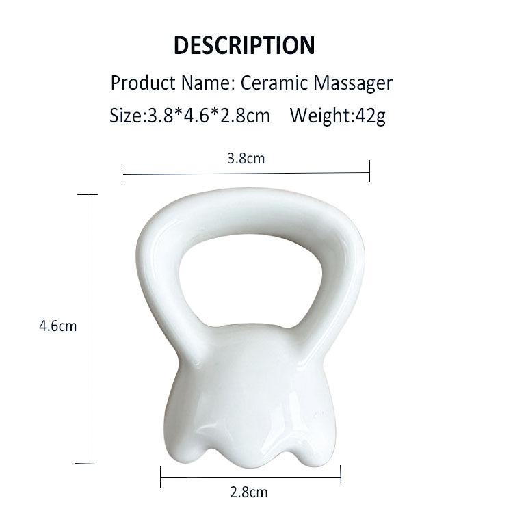 

Massage Gua Sha Plate Ceramic Guasha Massage Board Ring Shape Skin Tightening Compact Ergonomic For Face Head Shoulder Knee