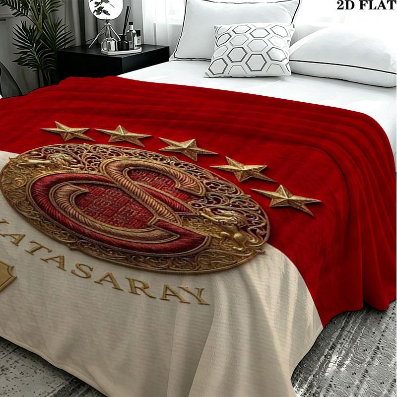 1PC Galatasaray S Custom Name Patterned Flannel Blanket Suitable For All Seasons for Home Decor Warmth and Comfort Gifts Holiday Present