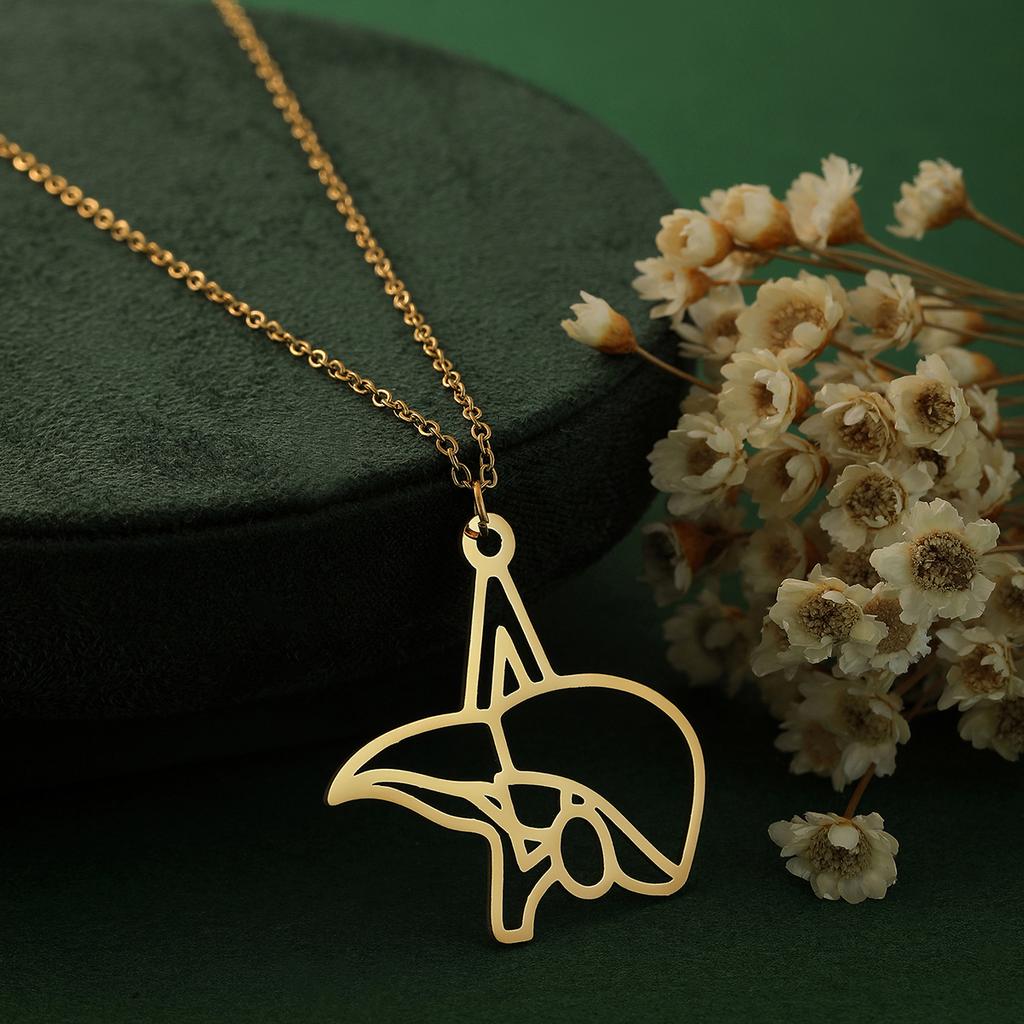 Kinitial Dainty Lotus Flower Books Necklace Women Stainless Steel Phoenix Comedy and Tragedy Mask Choker Necklace Gifts Jewelry