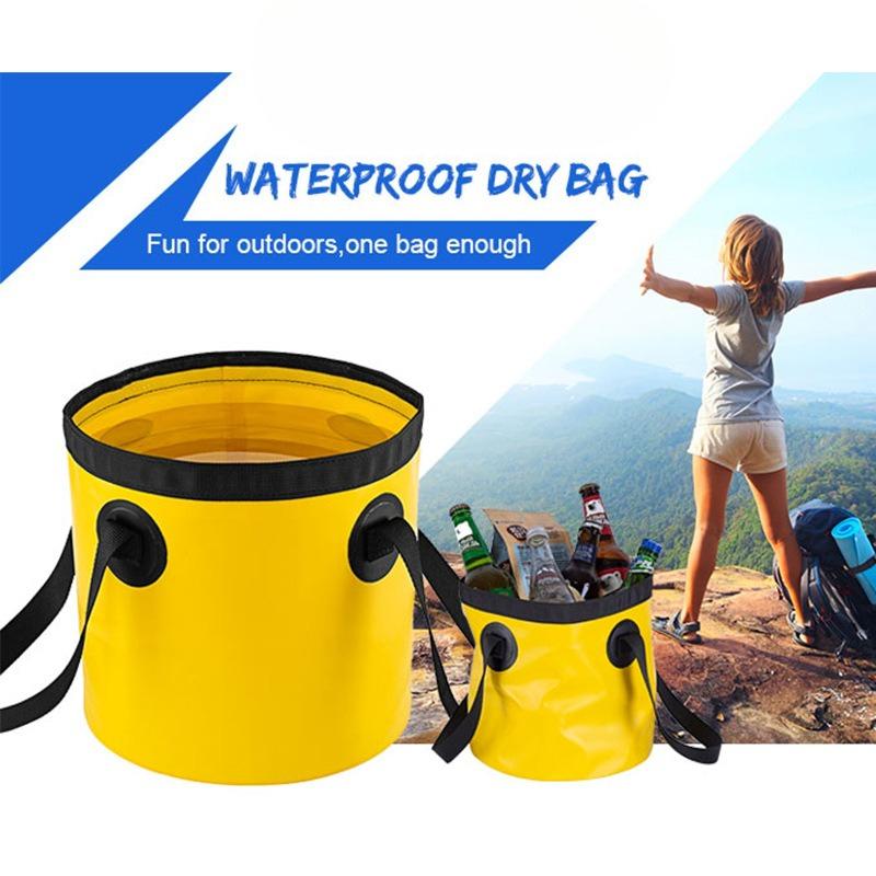 Outdoor Camping Angeln Wasserdichter Eimer PVC Tragbar, Tragbare Faltbare Eimertasche Anglereimer