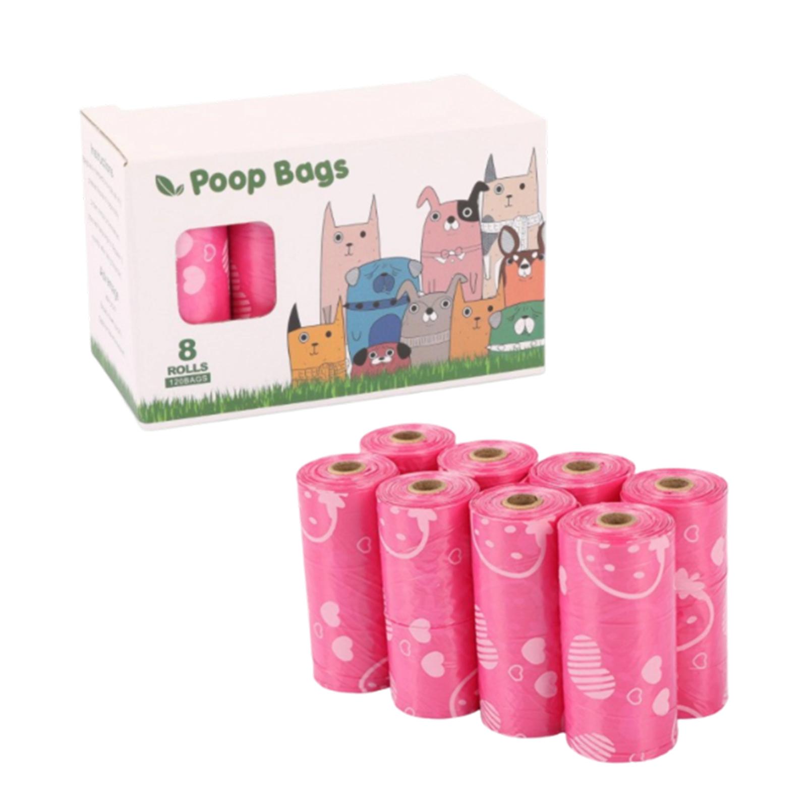 

8pc Bag-Dog Poop Bags, Extra Thick And Strong Poop Bags For Dogs,Leak-Proof, 1 Doggy Bags Per Roll, Each Dog Poop Bag Measures 13 Inches One Size розовый