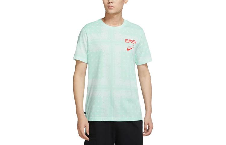 Nike T Shirts Men s Green Crew Neck Moderate Straight Fit DR7659-100 XXL