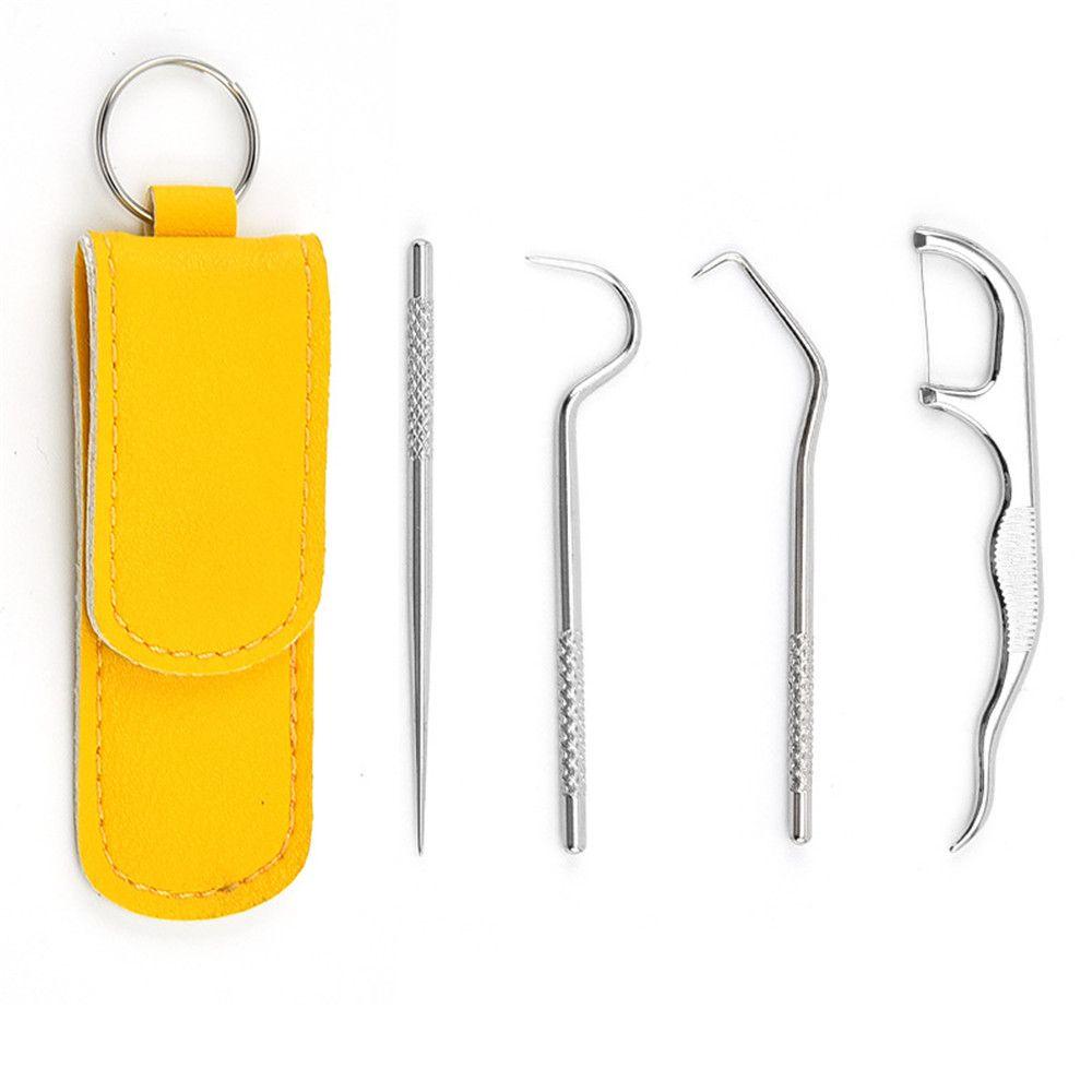 

Набор зубочисток Care для чистки зубов, многоразовая зубочистка, приспособление для зубной нити, инструменты для чистки полости рта 4pcs yellow