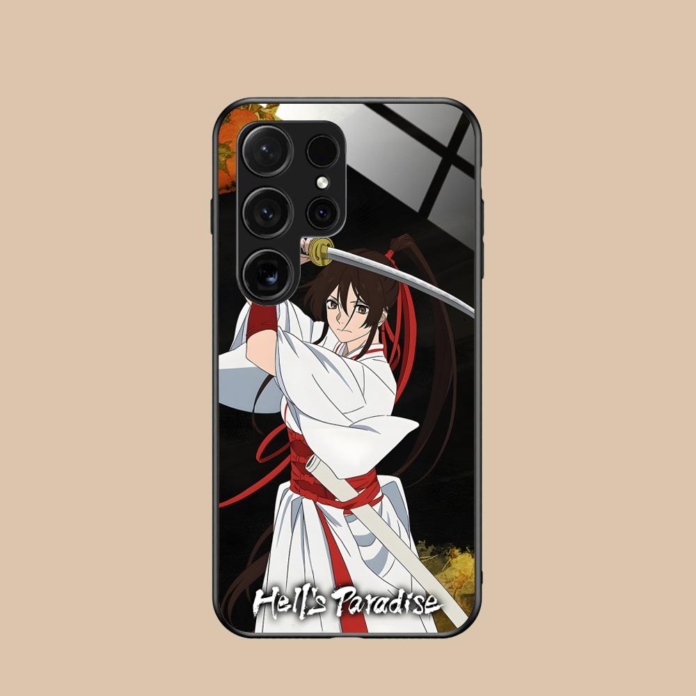 Hell s Paradise Sagiri Phone Case for Samsung Galaxy A56 55 54 53 52 51 36 35 34 23 16 15 5G Glass Protective Cover Galaxy A22 4G