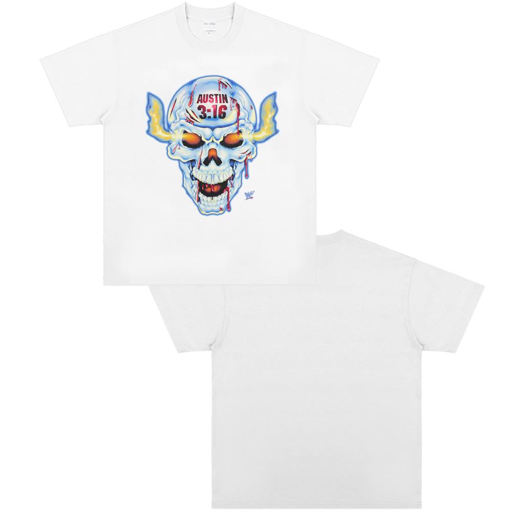 Stone Cold Steve Austin Leisure Wrestling Pure Cotton Retro Short Sleeve T-shirt High Quality Luxury Brand