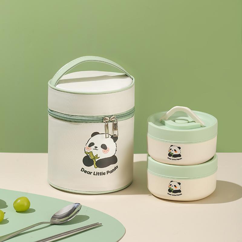 Kid School Portable Hot Food Thermos Vacuum Soup Container Storage Jar Leak Proof Microwavable Carton Lunch Box Insulated Bag