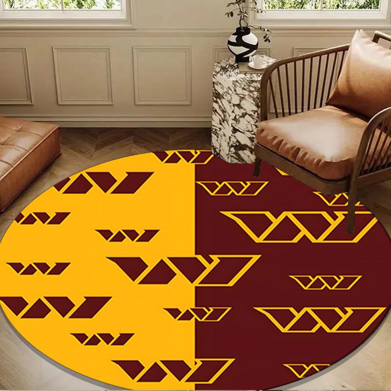 Redskins Football Club Design Round mat, Anti-slip Circle Carpet Chair rug For livingroom,Bedroom, doormat home decor Gift Christmas Gifts
