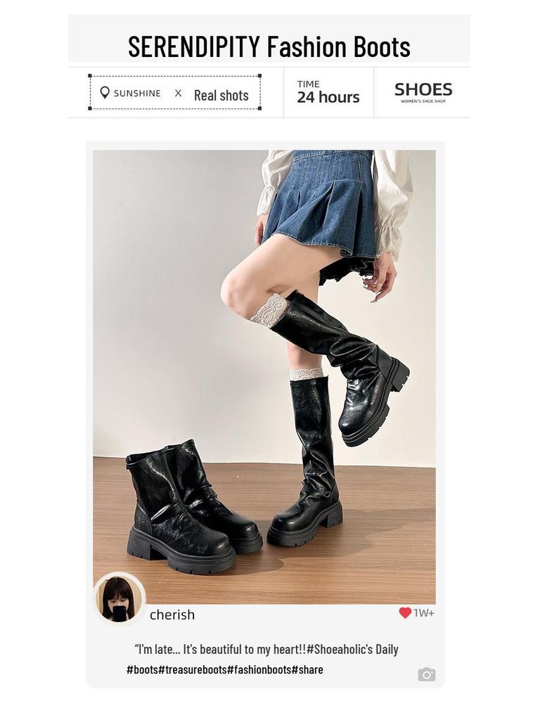 Plus Size Women's Thigh High Chunky Heel Elastic Boots - Autumn/Winter 2025 Collection