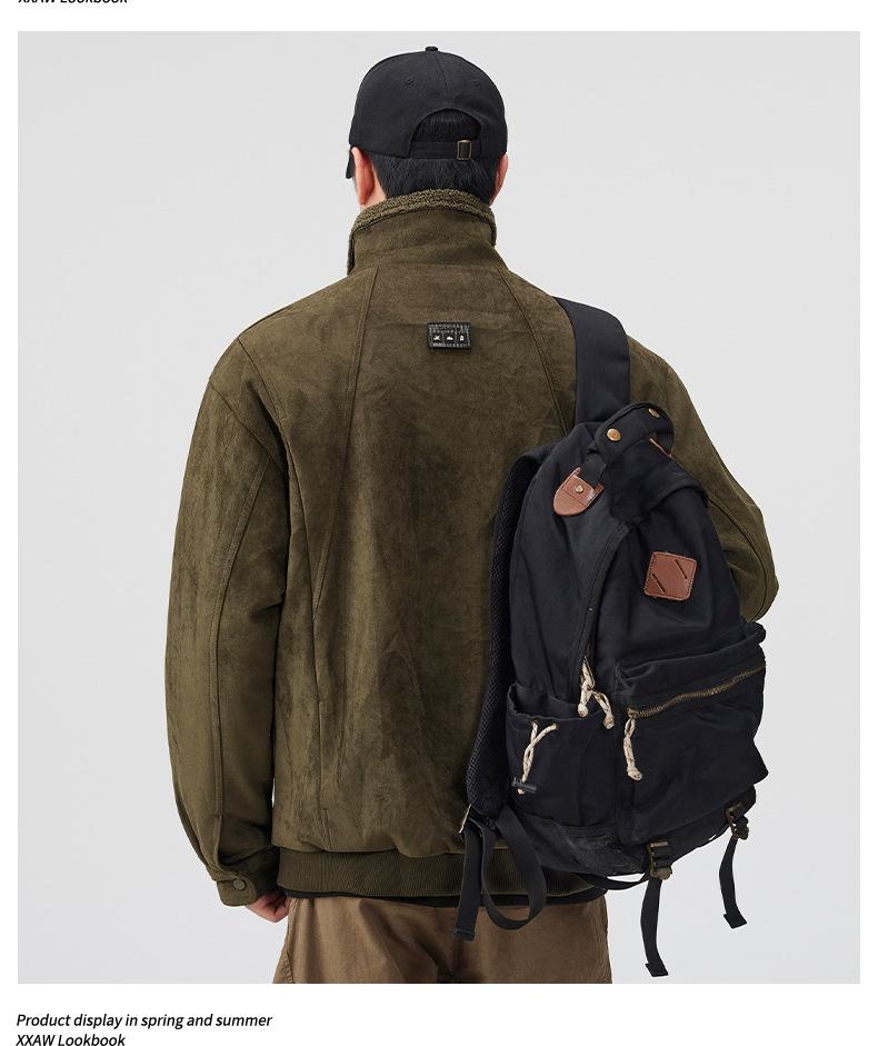 Mu Yuan Men's Retro Leather and Fur Lambswool Jacket - Winter Collection