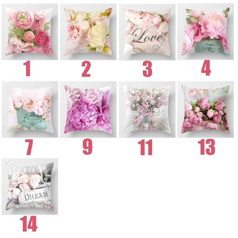 1PC New Retro Realism Rose Flower Series Printed Single Side Pillow Cover Car Cushion Cover Sofa Living Room Bedroom Pillow Cover  (No Pillow Inner)