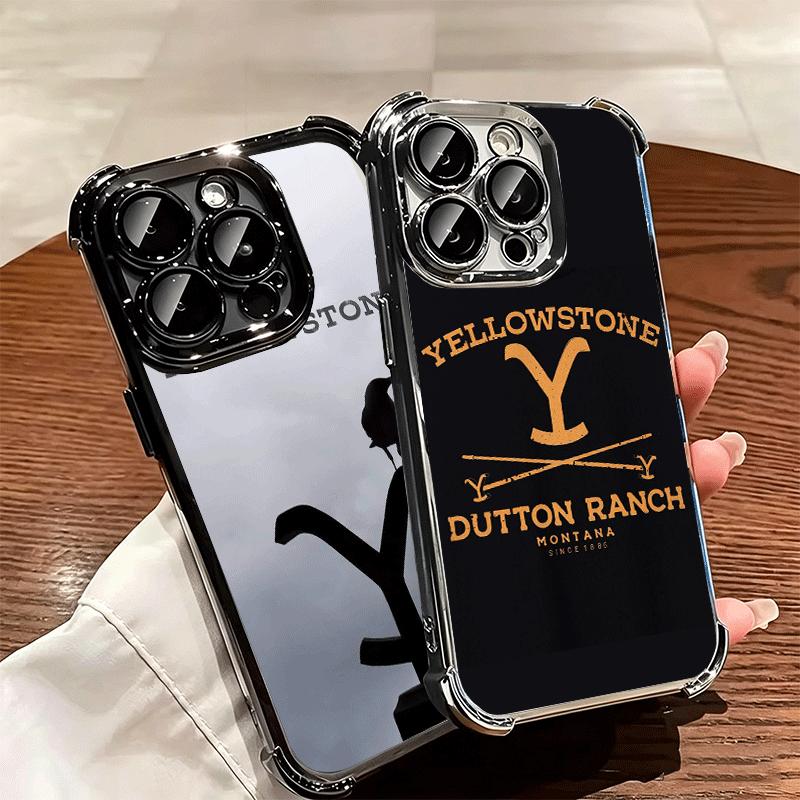 Y-Yellowstones TV Soft Phone Case For iPhone 15 16 17 Air 14 Pro Max 16E Plus 13 12 Mini Plating Anti-Fall Fundas