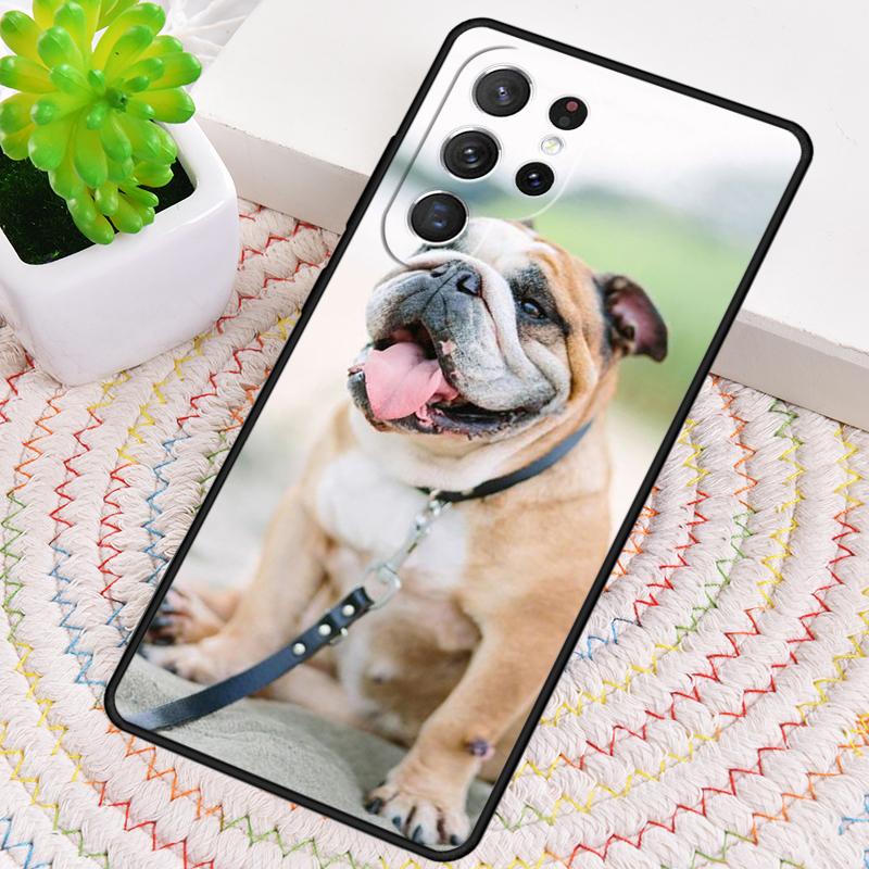 British English Bulldog Soft Phone Case for Samsung Galaxy Note 10 Pro S26 Ultra S23 S24 FE S25 S21 S22 PLUS Shockproof Cove