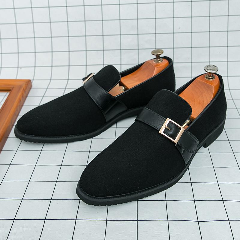 

Кожаная обувь для мужчин Натуральная кожа Обувь больших размеров Высококачественная дизайнерская формальная обувь Повседневная обувь Модная деловая 48 чёрный