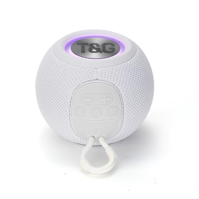 TG337 Portable Bluetooth Speaker with Seven-Color Lights, Heavy Bass, Fabric, Card Slot, and Outdoor Capability