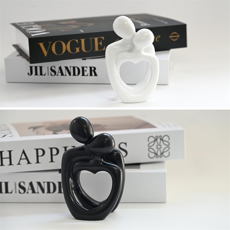 Abstract Embracing Couple Sculpture Resin Figurine Art Statue For Bedroom Tabletop Decor Romantic Centerpiece Gift For Couples