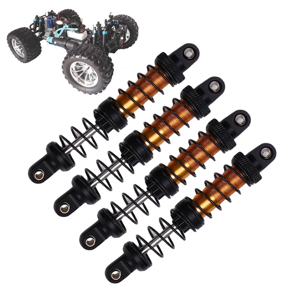 4PCS RC Metal Shock Absorber Dampers Double Section Spring Alloy 1/10 Scale RC Car Shock Absorber