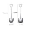 Dessert Spoon Spade Head Design Stainless Steel Ice Cream Fruit Dessert