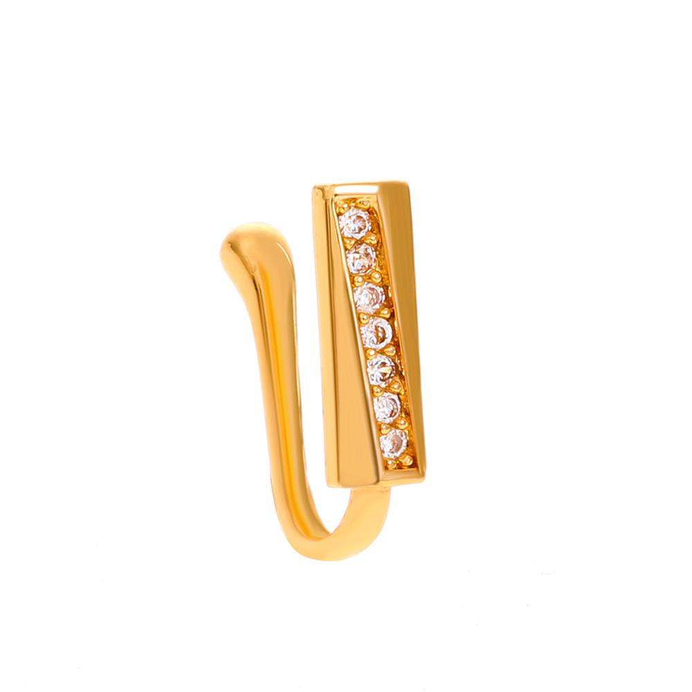 Non Perforated U-Shaped Nose Clip Copper Inlaid Zircon Star Shaped Heart Crown Nose Ring Nose Decoration Puncture Decoration