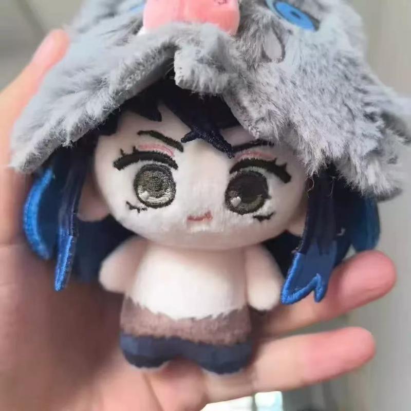 10cm Demons Slayers Kawaii Inosuke Plush Toy with Hat High Quality Figure Anime Cartoon Cosplay Stuffed Doll Birthday Fans Gifts