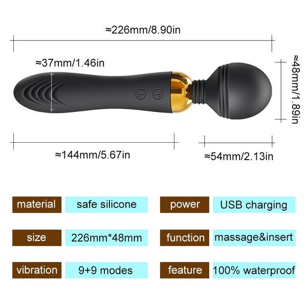 18rychlostní Výkonný Dildo Vibrátor AV Magic Wand Masážní zařízení bodu G Sexuální hračky pro ženy Páry Klitoris stimuluje zboží pro dospělé