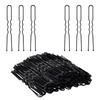 Auf Blow U-Form Dutt Juda Haarnadeln Schwarze Farbe 5 cm Lang (Packung mit 24) für Mädchen, Frauen und Kinder