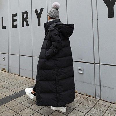 Koreanischer Stil Winter 2025 Damen dicker Overknee-Baumwollmantel