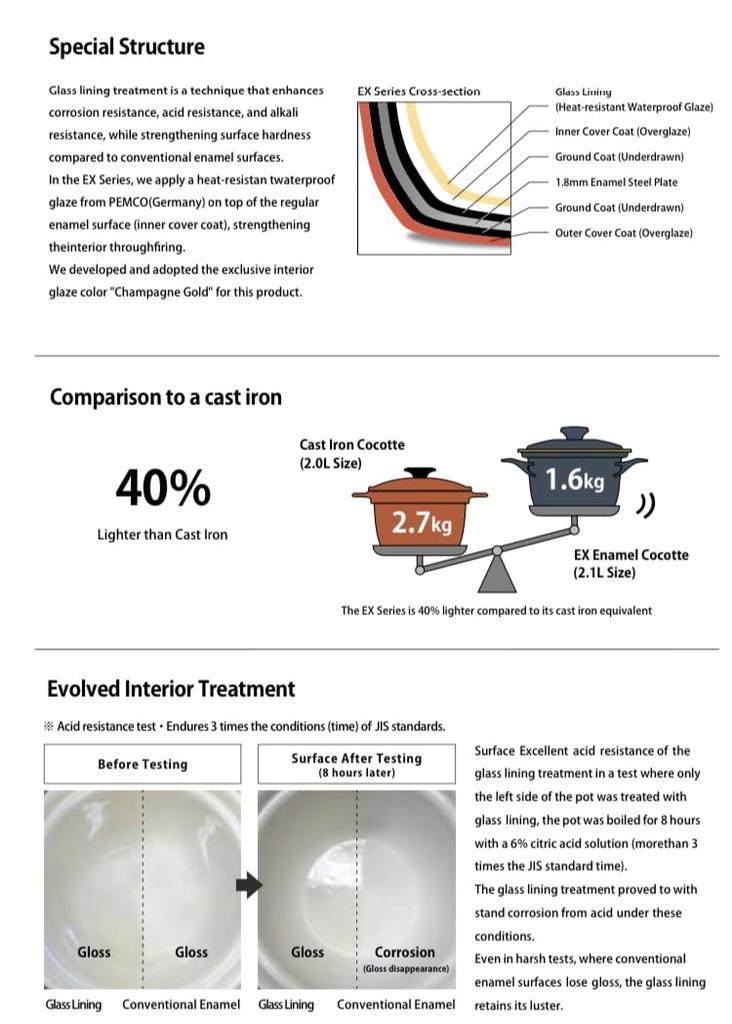 Fuji Enamel EX 16cm Cocotte, Black