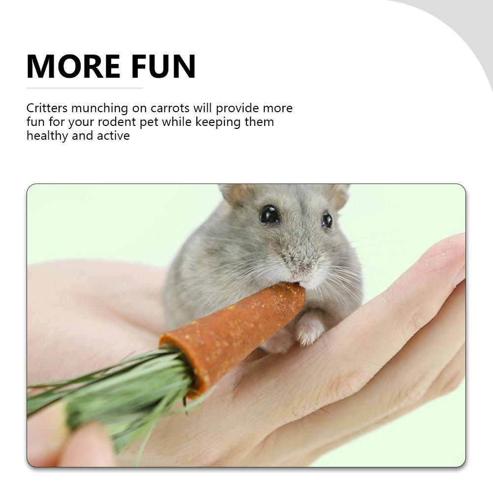 18Pcs Hamster Rabbit Small Animal Chewing Carrot Teeth Grinding Sticks Pet Cage Accessories Hamster Toys Rabbit Chew Carrots