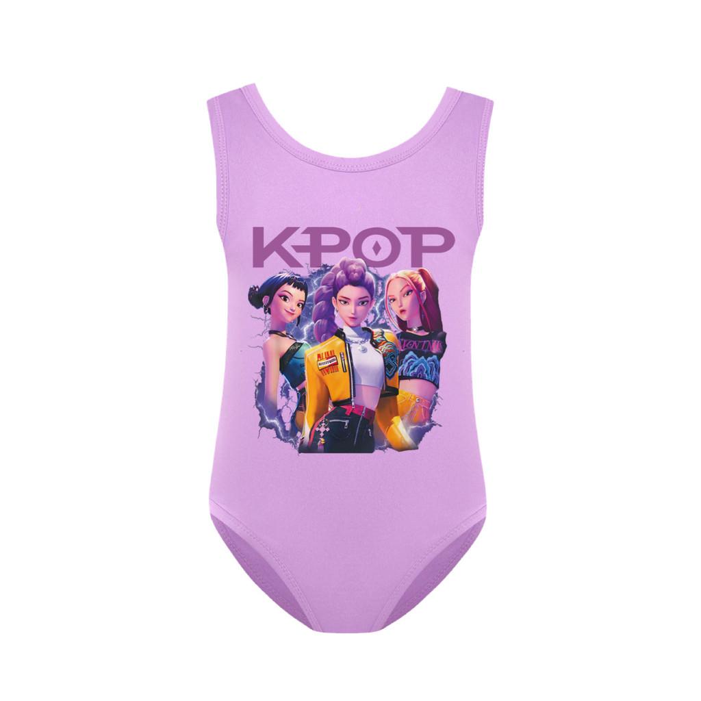 Unique Apparel 5112 Kinder Meisjes Rumi Mira Zoey Print Badpak Zwemmen Eendelig Bodysuit Badkleding 150cm