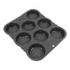 Hamburger Bun Mold Silicone 8 Cavity Easy Release Heat Resistant Hamburger Bread Bakery Pan for Kitchen