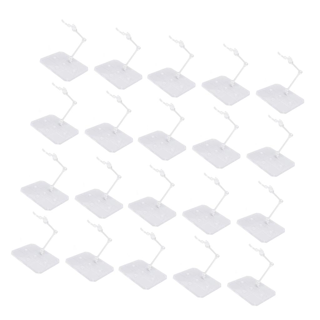 20 Sets Action Figure Stand Acrylic Stable Action Figure Display Holder for 6inch Dolls