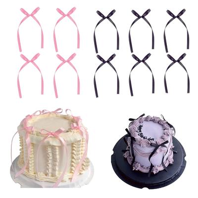 20 Birthday Cake Decorations, Bow Themed Party Cake Decorations