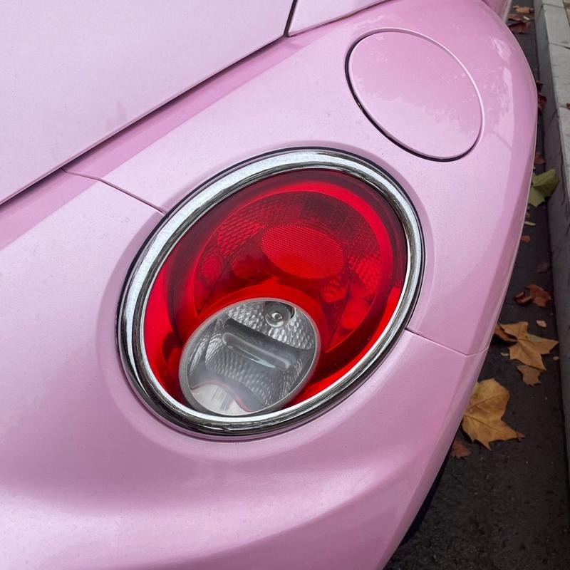 Car Headlights Lamp Cover Lens Shell Ring Trim Sticker Rear Light Plating Decorative PartsFor Volkswagen 2005 - 2011 Beetle