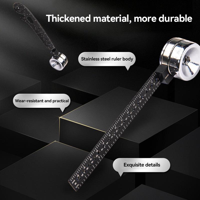 Multi Functional Compass Drawing Ruler for Circle Pattern Line Metal Geometry Homework Creative Auxiliary Circle Drawing Board