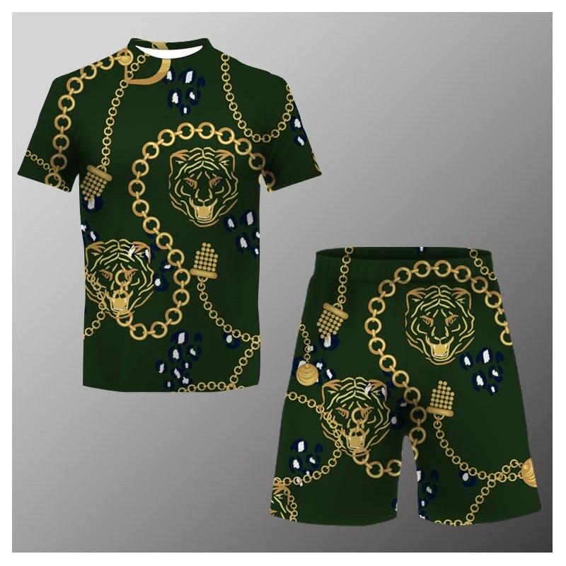 Letní pánské triko Dollar Souprava šortky Sportovní oblečení Neformální Móda Běžecký oblek Outdoorové oblečení Pánské streetwear