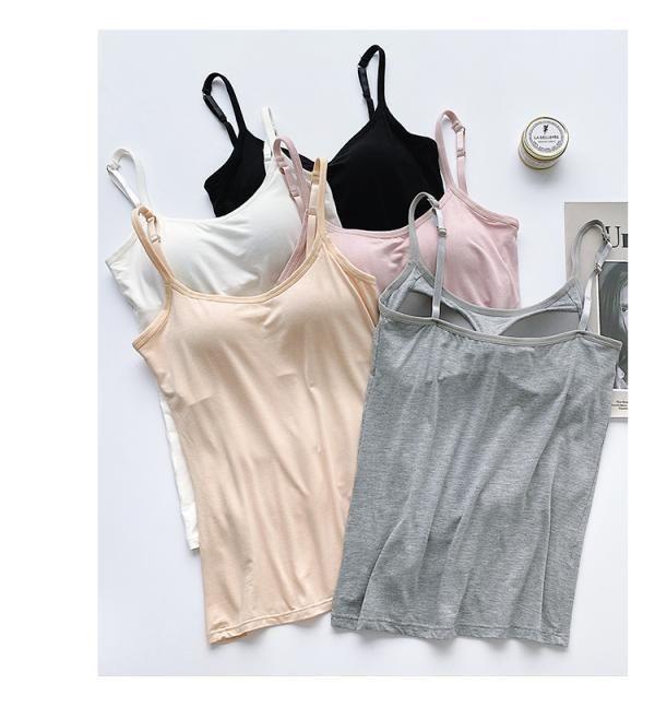 Modal Backless Slim Fit Suspender Jumpsuit with Chest Pads - Women's Seamless Bra-Free Summer Wear